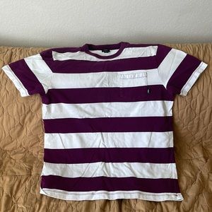 VANS PURPLE STRIPE HEAVYWEIGHT TEE